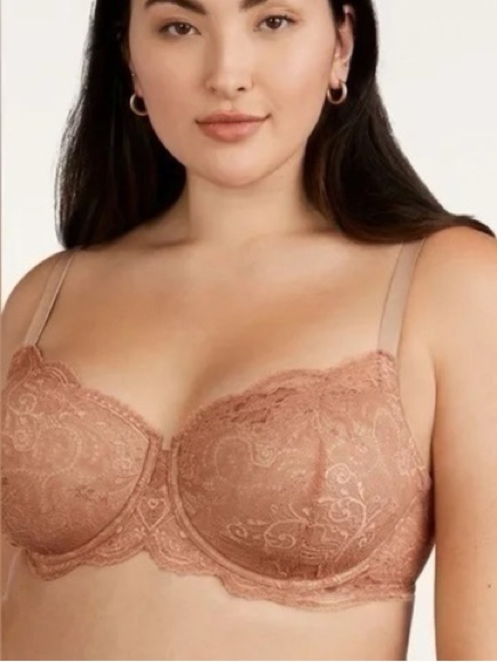 ThirdLove 24/7 Lace Balconette Bra tan nude 0792 neutral 32 A 1/2 half cup